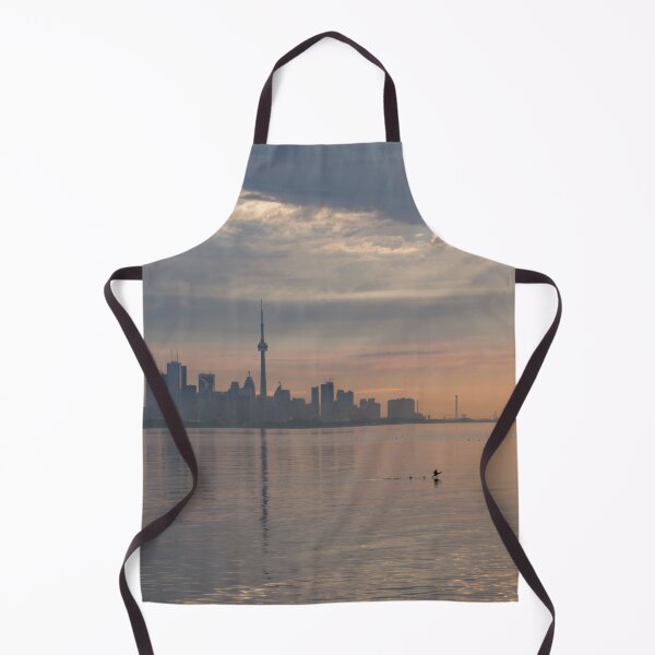 Item preview, Cormorant Lift-off - Toronto Distinctive Skyline with God Rays designed and sold by Georgia Mizuleva.