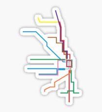 Chicago Transit Map Sticker