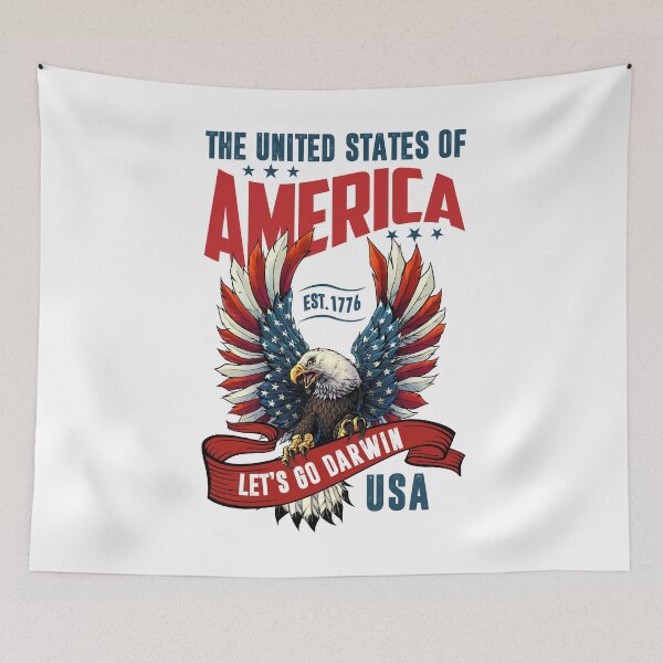Item preview, LET’S GO DARWIN Vintage Funny Natural Selection USA America designed and sold by PeterGignac.