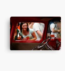 Girls love cars too Canvas Print