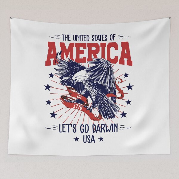 Item preview, LET’S GO DARWIN Vintage Funny Natural Selection USA America designed and sold by PeterGignac.