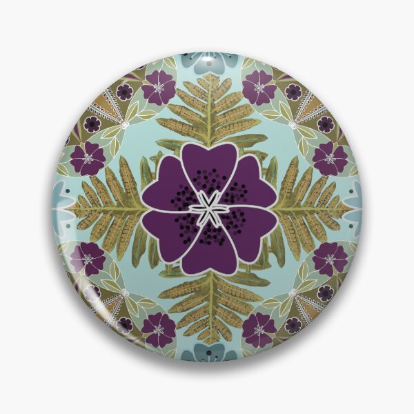Item preview, Floral mandala with leaves seamless pattern designed and sold by AleFairyland.