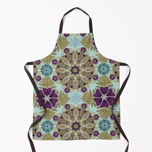 Item preview, Floral mandala with leaves seamless pattern designed and sold by AleFairyland.