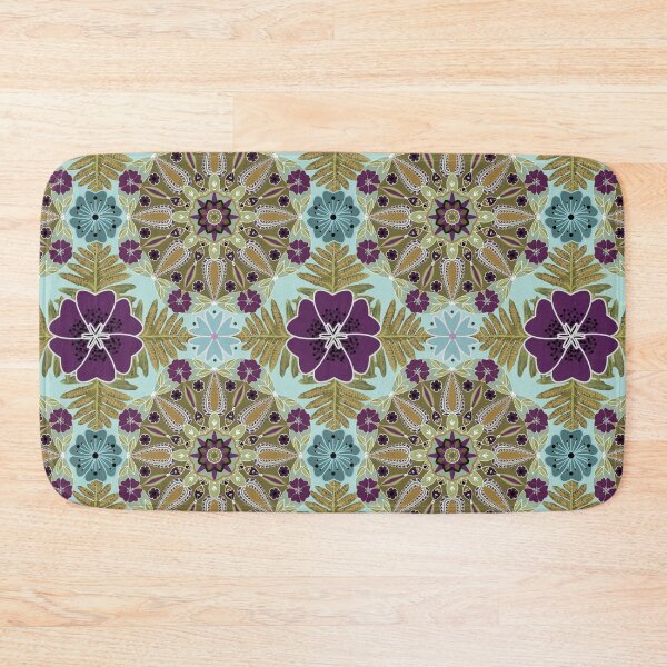 Item preview, Floral mandala with leaves seamless pattern designed and sold by AleFairyland.