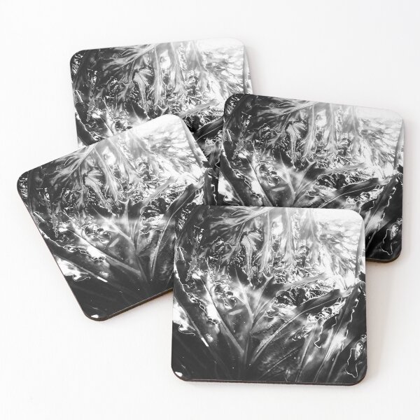 Item preview, Tropical Jungle Vibes Monstera Leaves and Sun Streaks in Black and White designed and sold by Beachy.
