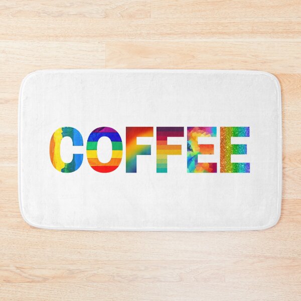 Item preview, Coffee With Rainbow Inside - Colorful Typography designed and sold by Digitalme Designs.