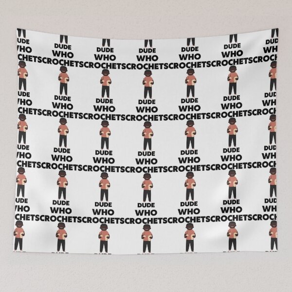 Item preview, Dude Who Crochets - For Male Crochet Hobbyists - Black Man designed and sold by ThatCrochetGirl.
