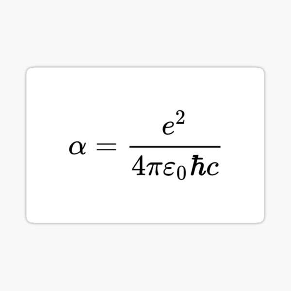 Fine-Structure Constant, α, is a Fundamental Physical Constant Sticker