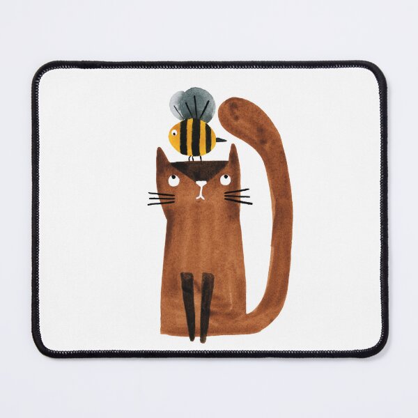 Item preview, Save the Bees watercolour cat painting designed and sold by KatyClemmans.