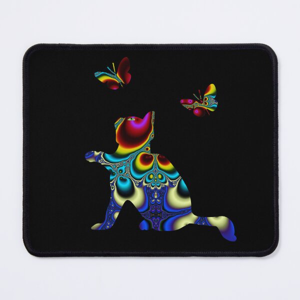 Item preview, Meow! Fractal Cat Chasing Butterflies! designed and sold by ChaosEmporium.