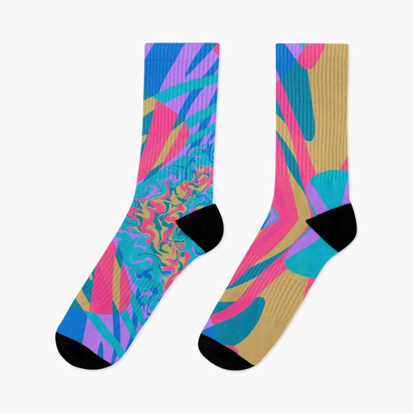Item preview, Lollipop Abstract Digital Liquid Art Tan Pink Teal designed and sold by AraljanFusion.