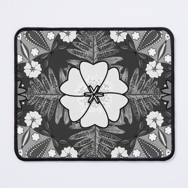 Item preview, Mandala monochrome florals seamless pattern designed and sold by AleFairyland.