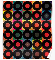 Vintage Schallplattenpaket Poster