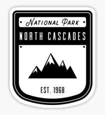 North Cascades National Park Washington Badge Design Sticker