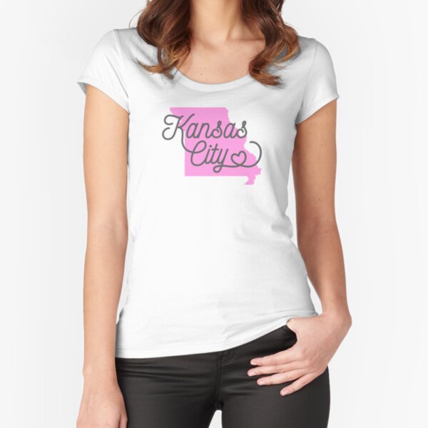 Kansas City MO Tshirt Fitted Scoop T-Shirt
