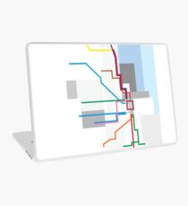 Chicago Transit Map Lake Laptop Skin