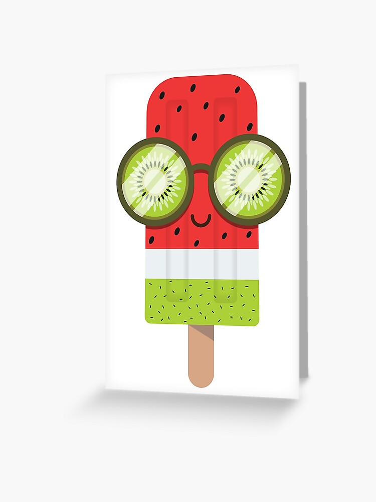 Set of summer cute stickers. Sunglasses, cocktail, watermelon, hat