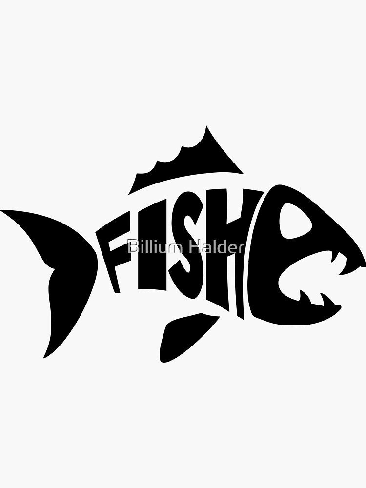 Fish t-shirt, funny ghost fish T-shirt and sticker Sticker for