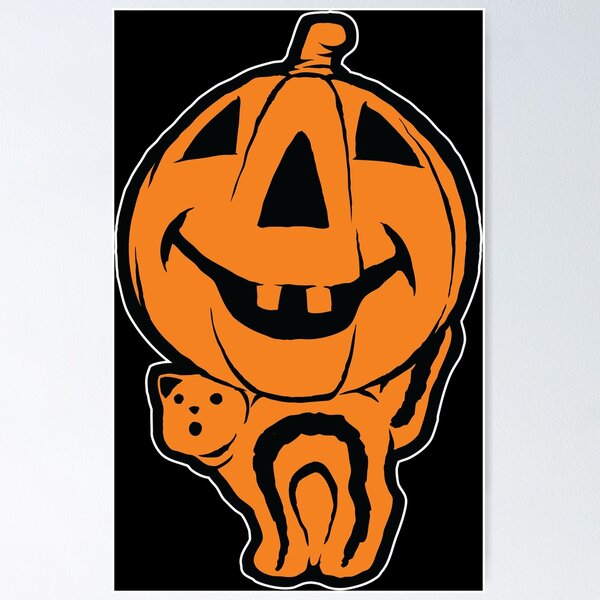 Scaredy Cat Classic Halloween Blowmold Poster