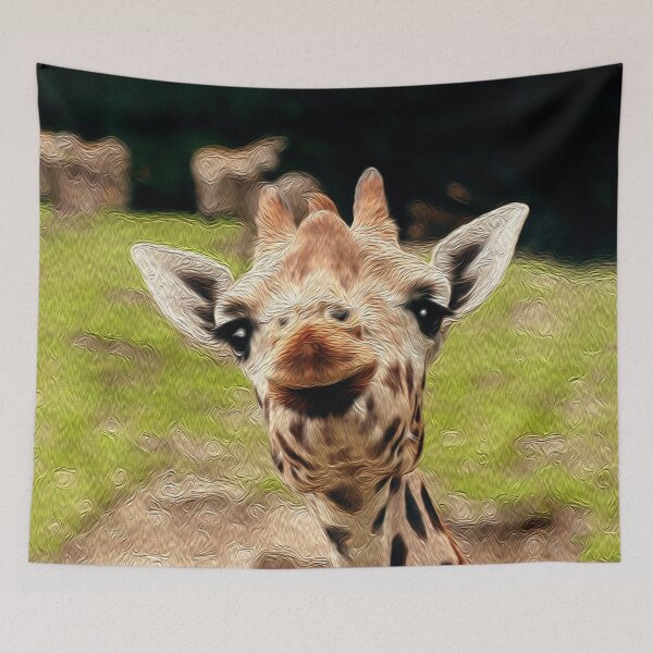 Item preview, Funny Giraffe looking goofy designed and sold by friendlyfauna.