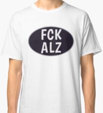 FCK ALZ Oval in Grey (Dark Background) Classic T-Shirt