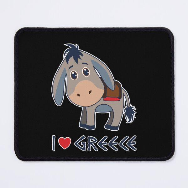 Item preview, 'I love Greece' Cute Donkey designed and sold by Happy Puppy Print On Demand.