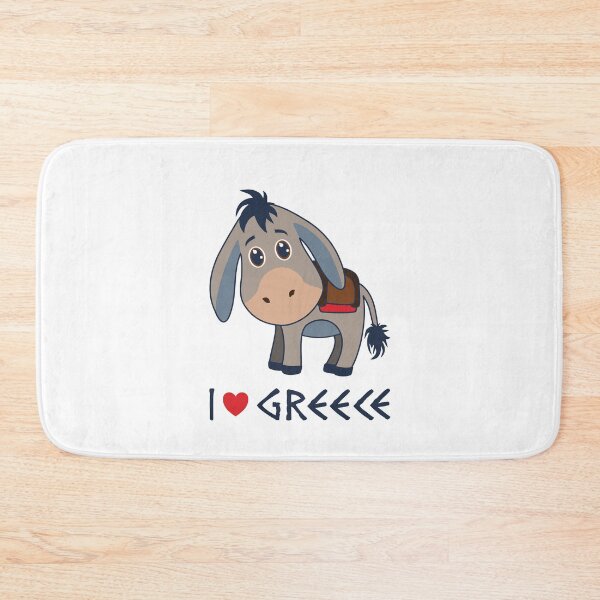 Item preview, 'I love Greece' Cute Donkey designed and sold by Happy Puppy Print On Demand.