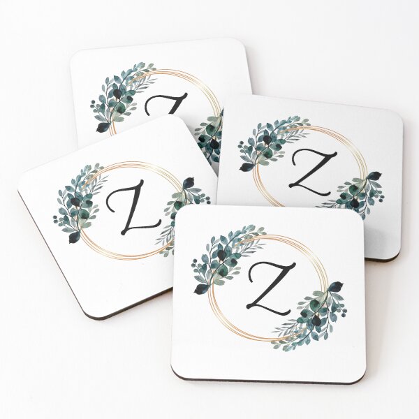 Item preview, Monogram Letter Z | Laurels with Gold Borders designed and sold by JustSeasons.