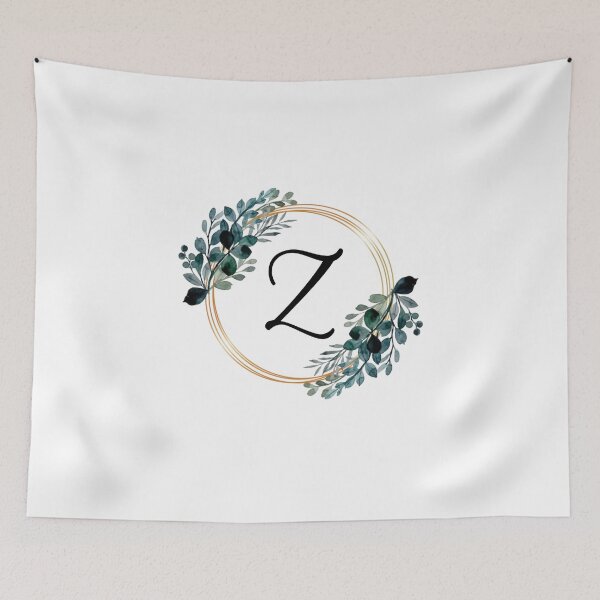 Item preview, Monogram Letter Z | Laurels with Gold Borders designed and sold by JustSeasons.