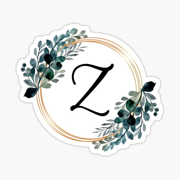 TropicalLife Alphabet Monogram Floral Z Letter