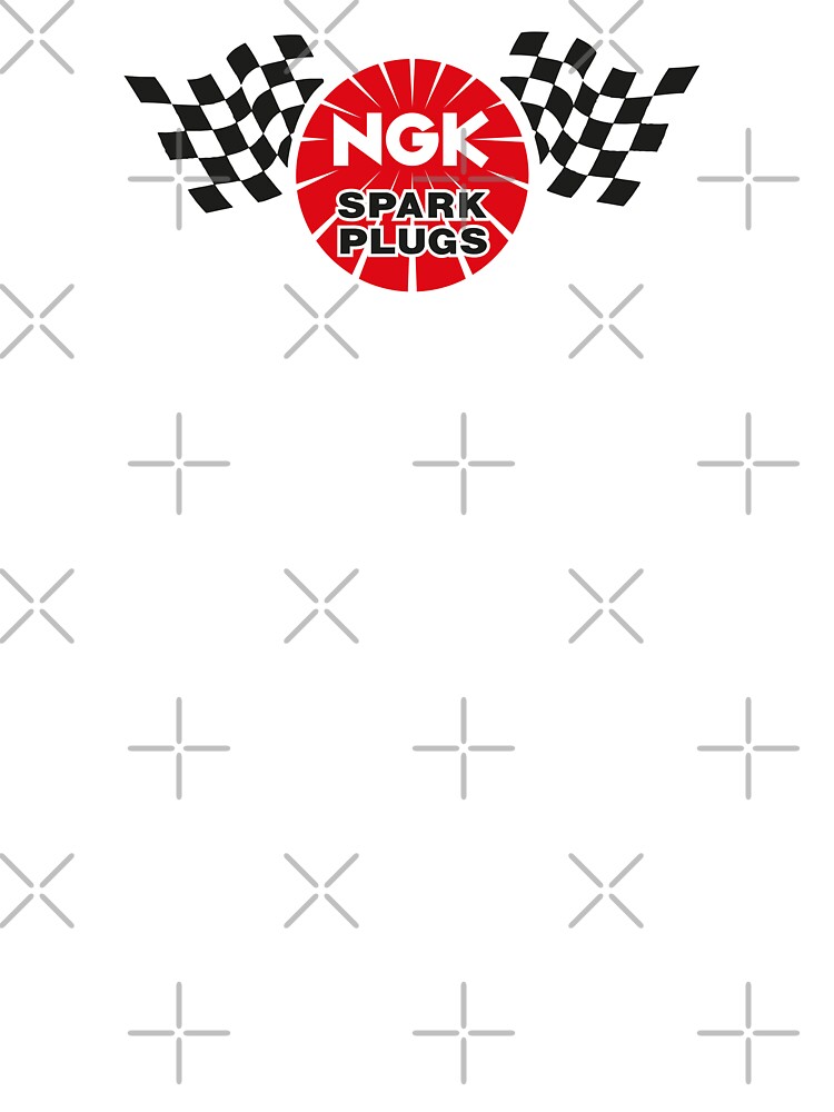 NGK Spark Plugs vintage checkered flag