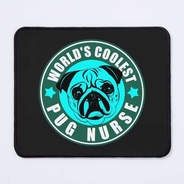 Item preview, World's Coolest Pug Nurse Small Pug Head designed and sold by Pugstuff.