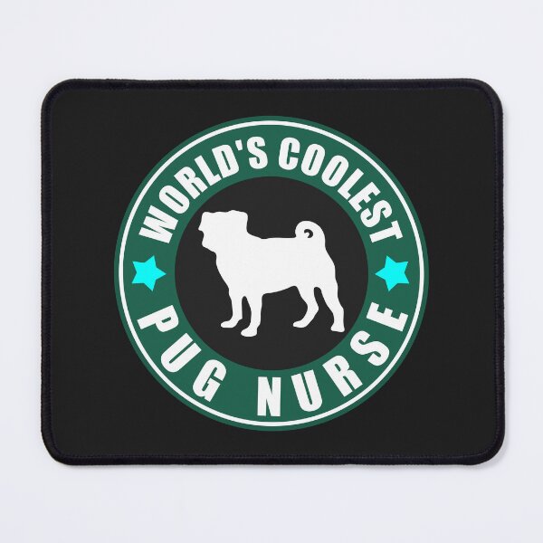 Item preview, World's Coolest Pug Nurse Small Pug Silhouette designed and sold by Pugstuff.