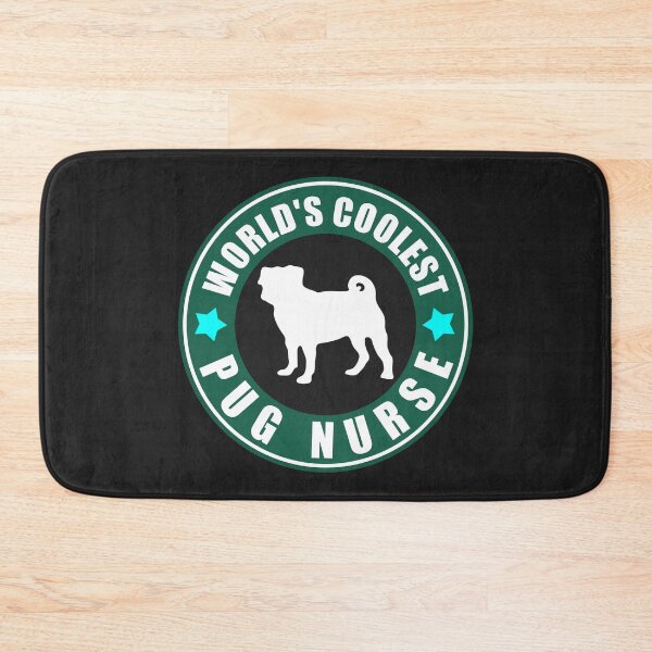 Item preview, World's Coolest Pug Nurse Small Pug Silhouette designed and sold by Pugstuff.