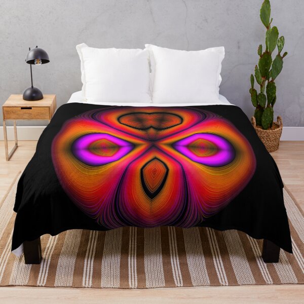 Item preview, abstract neon orange oval face designed and sold by Astralia.