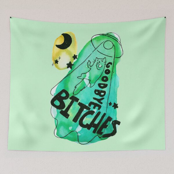 Item preview, Cat Alien Abduction - Goodbye Bitches designed and sold by SaradaBoru.