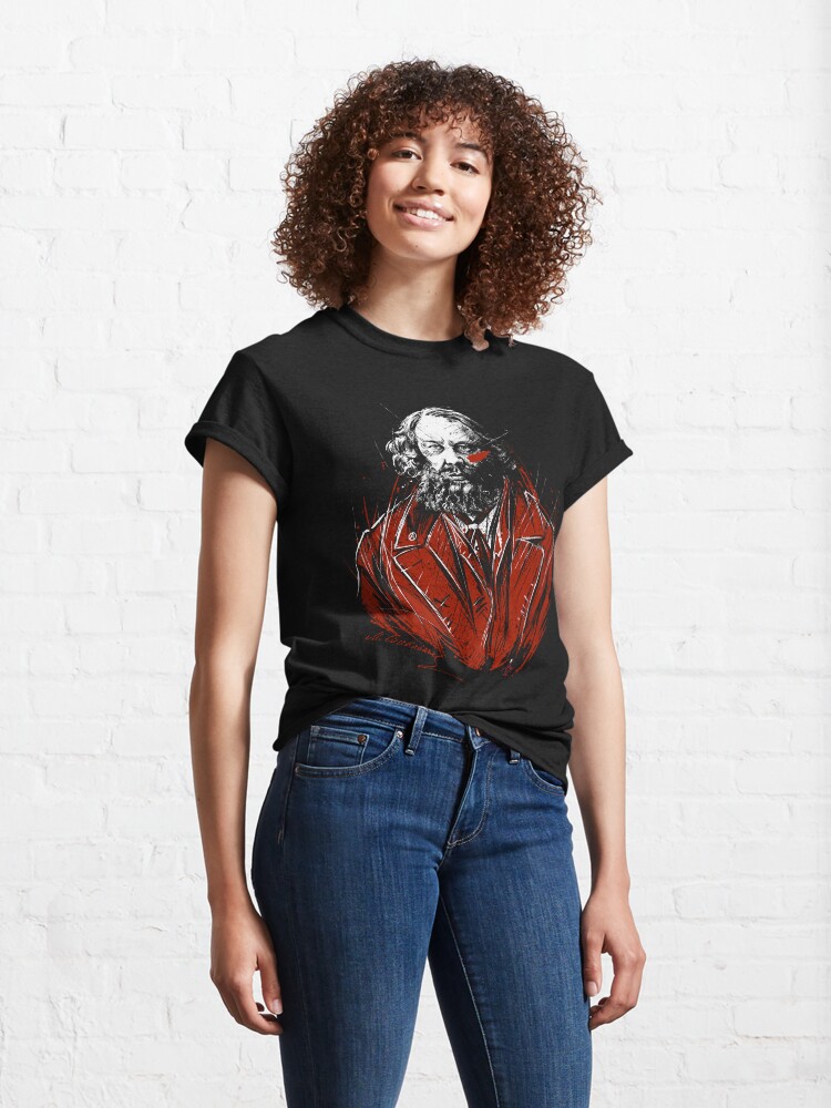 Thumbnail 4 of 7, Classic T-Shirt, Mikhail Bakunin designed and sold by Grégory Lê.