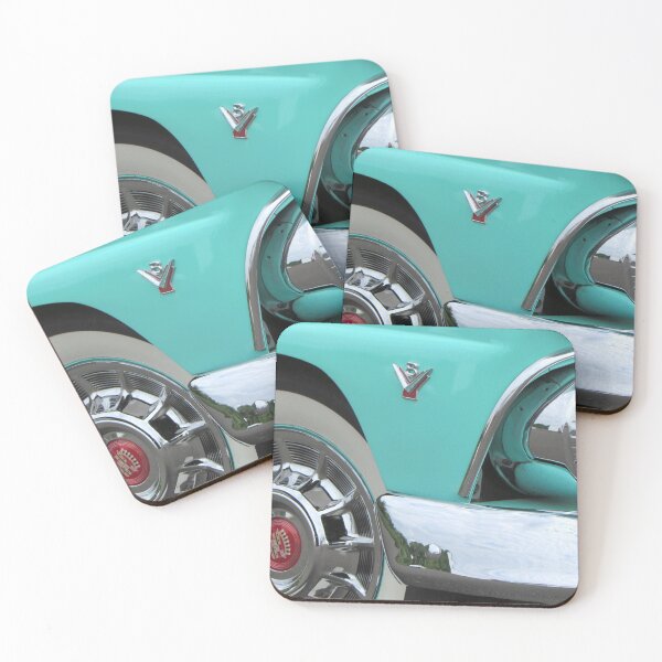 Item preview, 1955 Ford Fairlane Hotrod with Cadillac Hubcaps designed and sold by RustedStudio.
