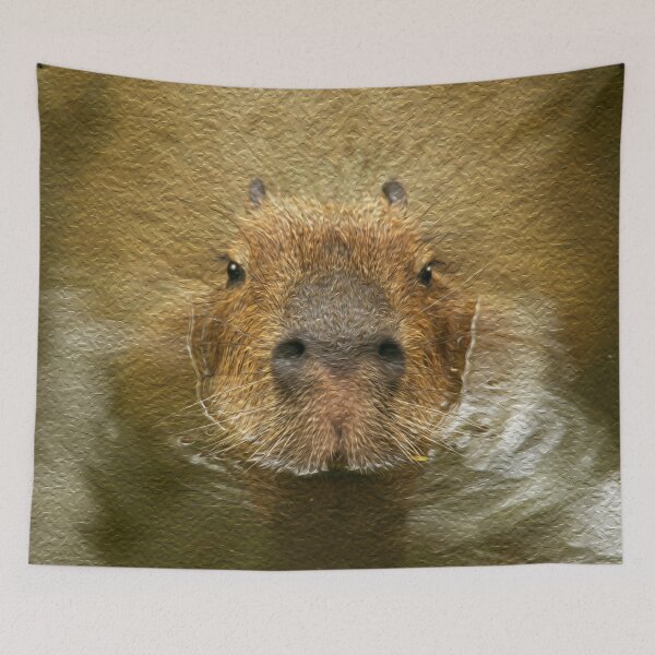 Item preview, Carpincho nadando designed and sold by friendlyfauna.