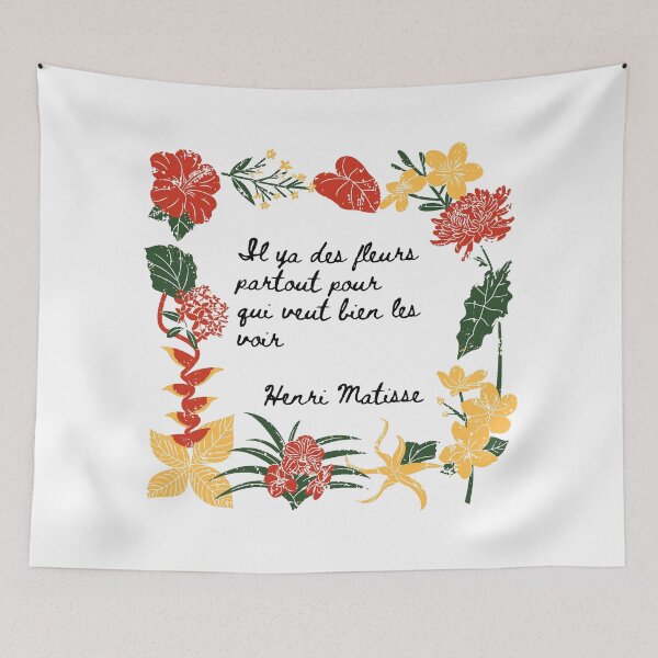 Item preview, Flowers - Les Fleurs - Matisse Quote designed and sold by Belcordi.