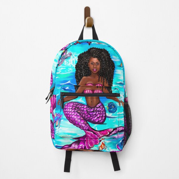 Item preview, mermaid twist out , brown eyes curly Afro hair and caramel brown skin designed and sold by Artonmytee.