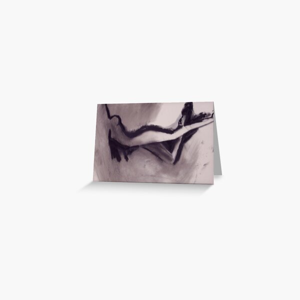 black and white Greeting Card
