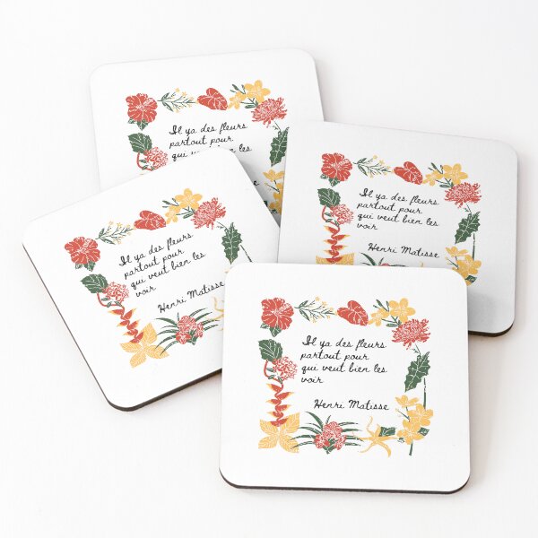 Item preview, Flowers - Les Fleurs - Matisse Quote designed and sold by Belcordi.