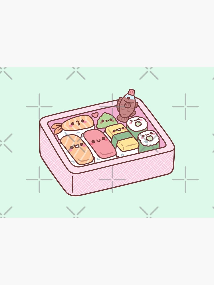 Kawaii Japanese Bento Box Sushi Poster for Sale by rustydoodle