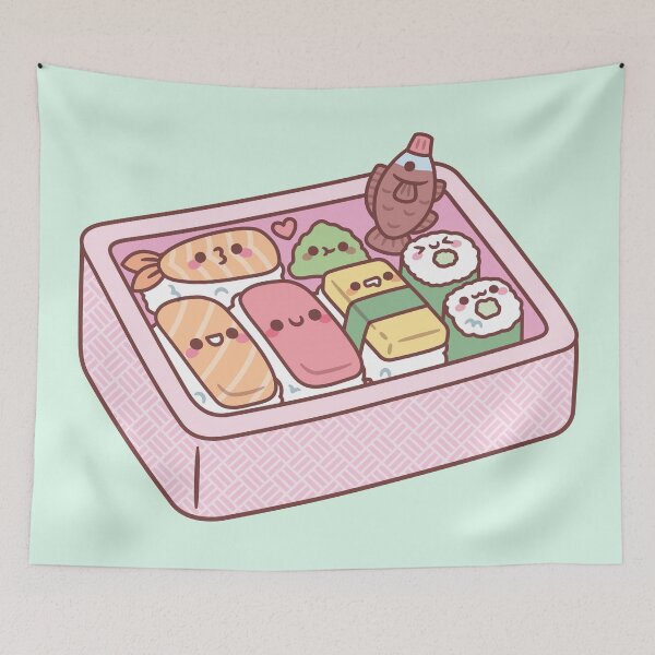 Item preview, Kawaii Japanese Bento Box Sushi designed and sold by rustydoodle.