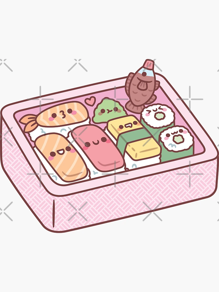 Small Bento Box Sticker Cute Food Sticker Kawaii Food Anime Food Japanese  Food Sticker Food From Japan Cute Bentos Chopsticks 