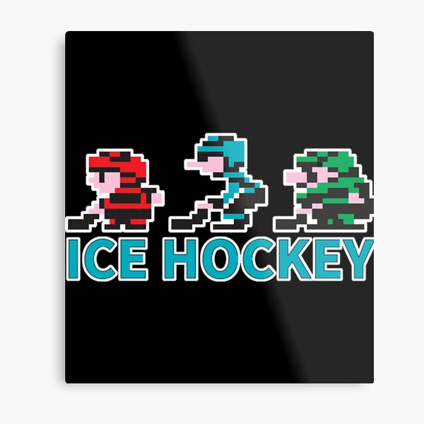 Ice Hockey - PixelRetro Video Game T-shirts - Nes - Nintendo
