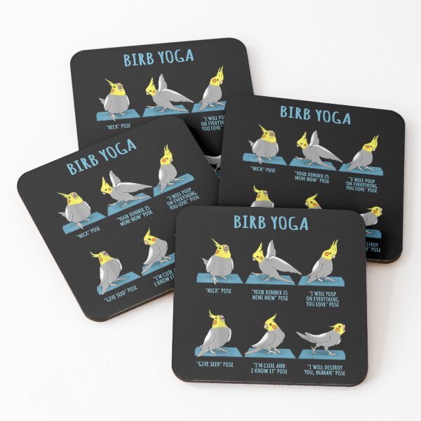 Item preview, Funny Cockatiel Yoga Poses Birb Memes Cute Parrot Doodle Essential T-Shirt designed and sold by amberk1cira.