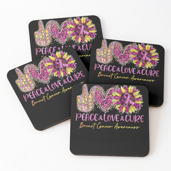Item preview, Peace Love Cure Pink Leopard Sunflower Breast Cancer  designed and sold by DaiShop.