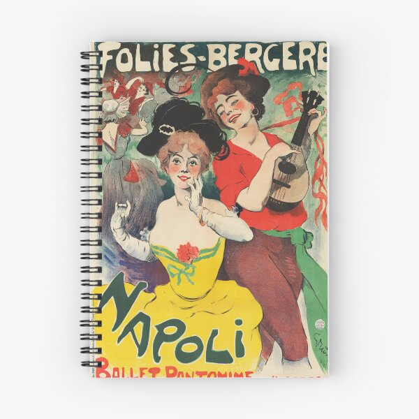 Item preview, FOLIES BERGERE NAPOLI Ballet Pantomime 1900 by Jules Grun Vintage French Theater Poster designed and sold by retroposters.